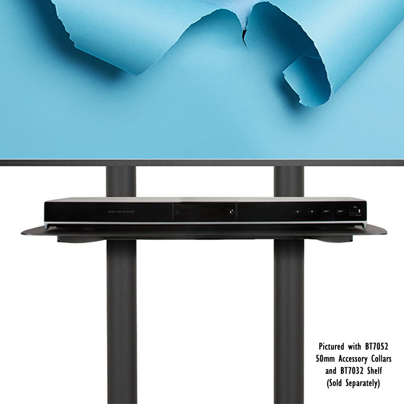 B-Tech Large Universal TV Cart BT8504/BB, portrait display cart accessory shelf