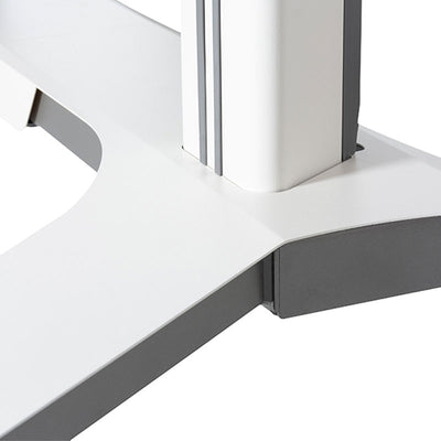 B-Tech Universal Dual Screen VC Cart BT8516/B, white speaker stand base close-up