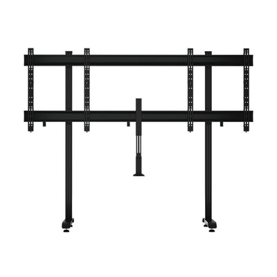 B-Tech XL Universal Dual Screen VC Stand BT8527/B, dual-display floor stand frame front view