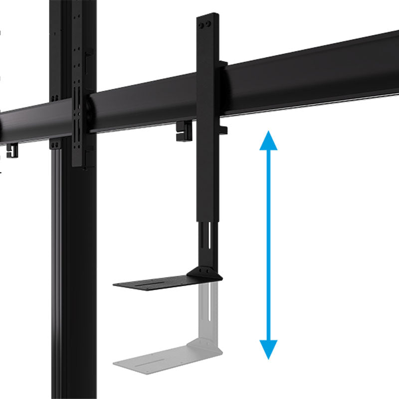 B-Tech XL Universal Dual Screen VC Stand BT8527/B, display height adjustment detail