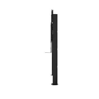 B-Tech XXL Bolt-Down Dual Screen VC Stand BT8538/BB, dual-display lift frame side view
