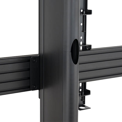 B-Tech XXL Bolt-Down Dual Screen VC Stand BT8538/BB, mobile stand rail-to-column connection detail