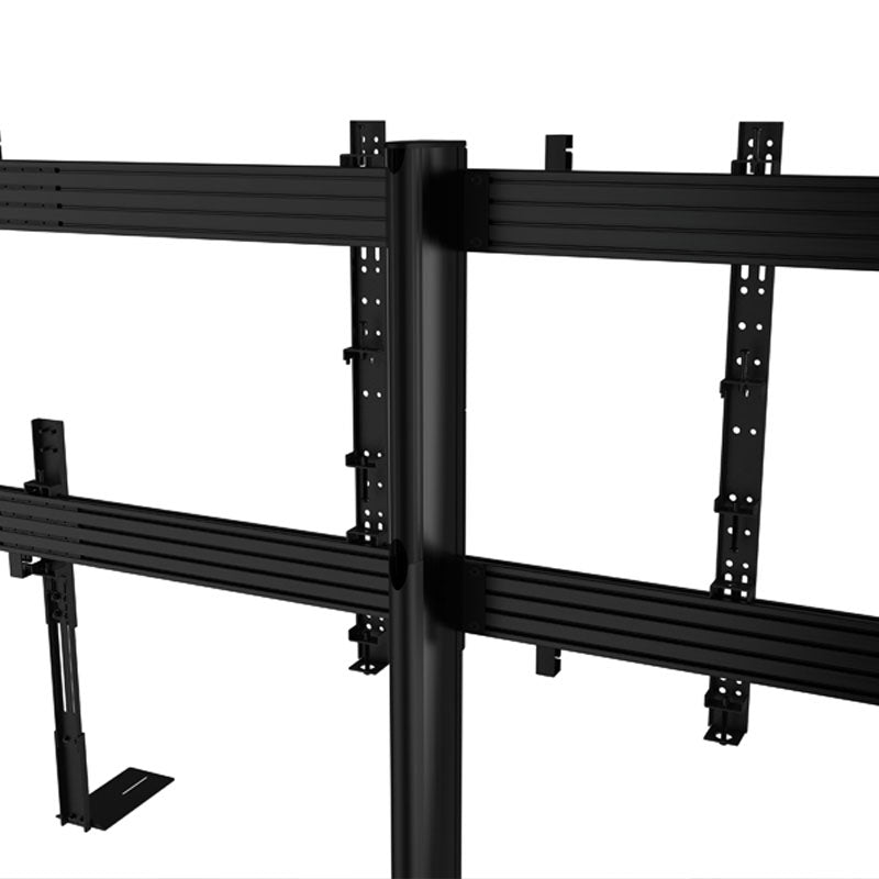 B-Tech XXL Bolt-Down Dual Screen VC Stand BT8538/BB, display lift frame center joint and mounting rails