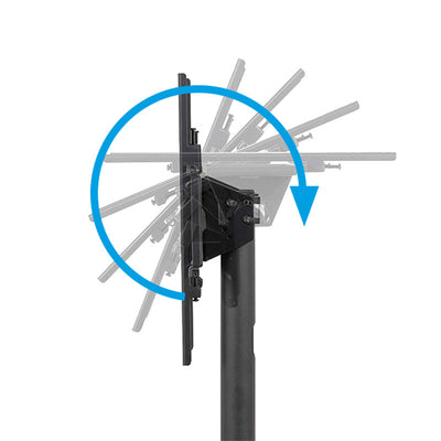 B-Tech Large Low Level TV Floor Stand BT8541/BB, vertical display mount tilt range