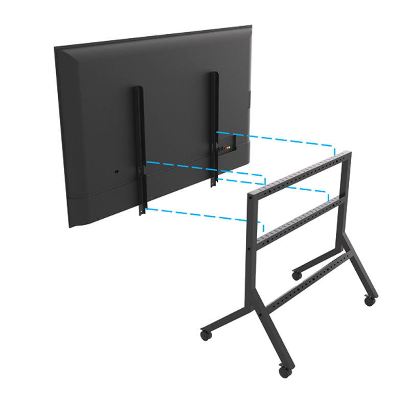 B-Tech Momentum Edge XL Interactive Touchscreen Cart BT8546/B, mobile display stand rear installation diagram