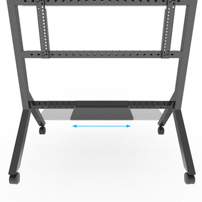 B-Tech Momentum Edge XL Interactive Touchscreen Cart BT8546/B, display stand base width-adjustment detail