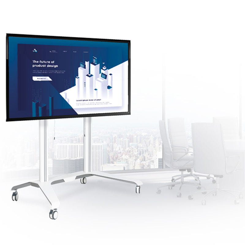 B-Tech Extra Large Universal TV Cart BT8564/BB, display on mobile cart in conference room