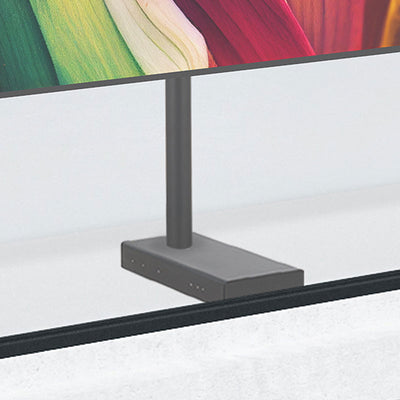 B-Tech Large Pole Mounted Bolt-Down TV Stand BT8577/B, desk divider clamp close-up