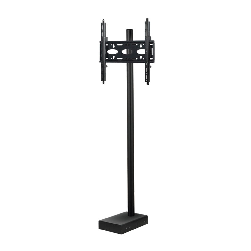 B-Tech Large Pole Mounted Bolt-Down TV Stand (Retractable, Black) BT8577/B