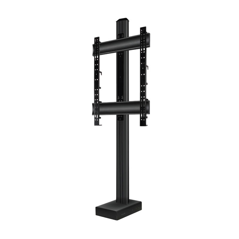 B-Tech XL Column Mounted Bolt-Down TV Stand (Retractable, Black) BT8587/B