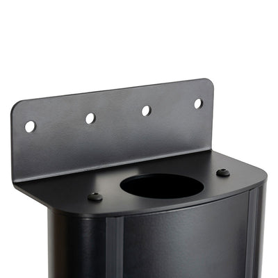 B-Tech Mode-AL Premium Large Floor-To-Wall TV Stand BT8700/B, round column top plate and mounting holes close-up