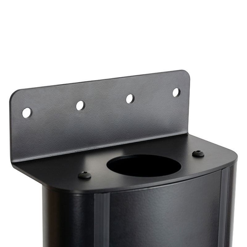 B-Tech Mode-AL Premium XL Floor-To-Wall TV Stand BT8707/B, black pole bracket top plate in close-up
