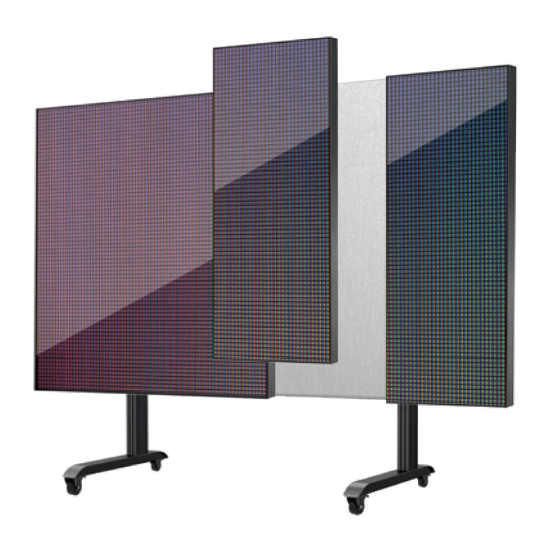 B-Tech Mobile LED Cart BT9371-SAM146/B, modular display stand configurations
