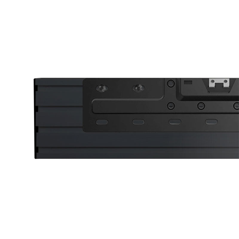B-Tech Bolt-Down Stand BT9372-SAM130/B, black horizontal display mounting rail in close-up