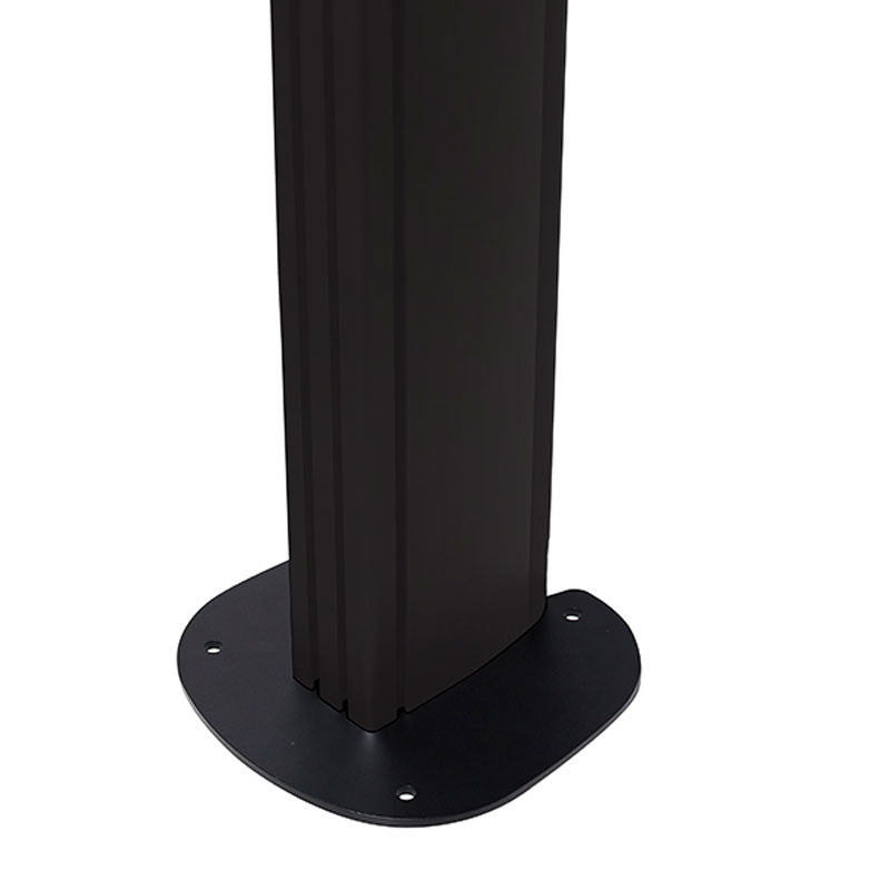 B-Tech Bolt-Down Stand BT9372-SAM130/B, black fluted floor column base in close-up