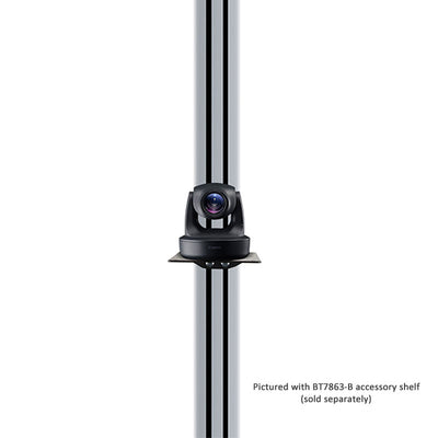 B-Tech System X Dual Stack TV Floor Stand BTF842/BB, floor stand camera shelf mounted on pole