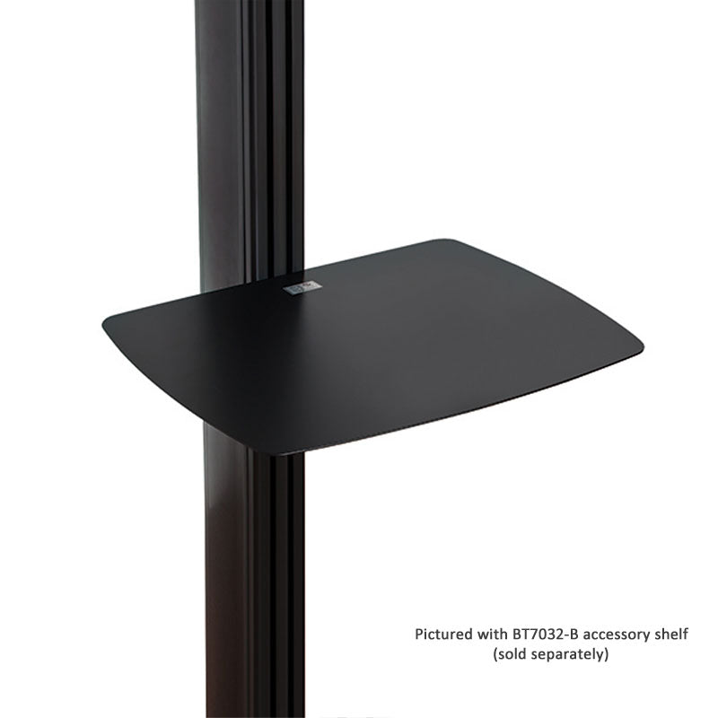 B-Tech System X Extra Large TV Floor Stand BTF843/BB, floor stand equipment shelf mounted on pole