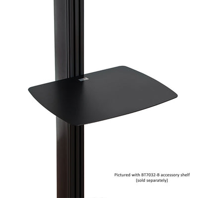 B-Tech System X Extra Large TV Floor Stand BTF843/BB, floor stand equipment shelf mounted on pole