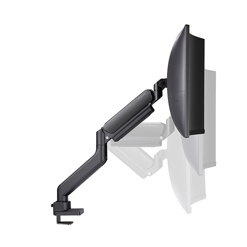 B-Tech Neomounts Full Motion Desk Mount DS70-450BL1, gas-spring monitor arm adjustment positions