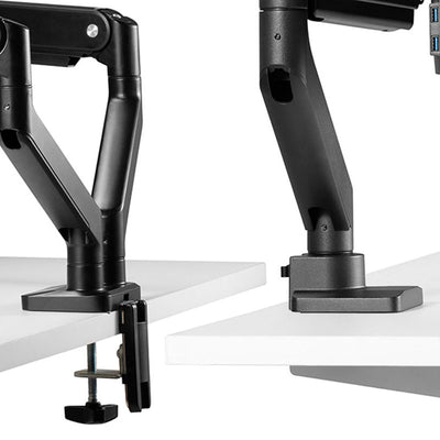 B-Tech Neomounts Full Motion Desk Mount DS70-450BL1, monitor arm clamp mounting options