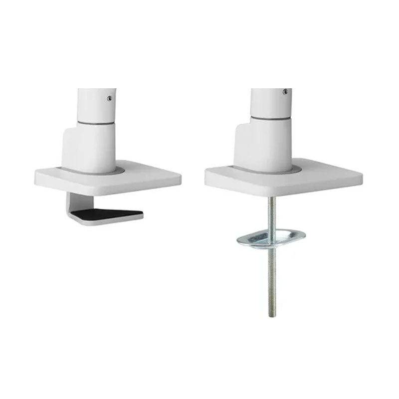 B-Tech Neomounts Full Motion Desk Monitor Arm DS75S-950WH2, desk clamp and grommet mounting base options