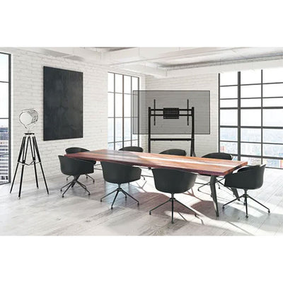 B-Tech Neomounts Large Mobile TV Floor Cart FL50-525BL1, mobile display cart installed in conference room