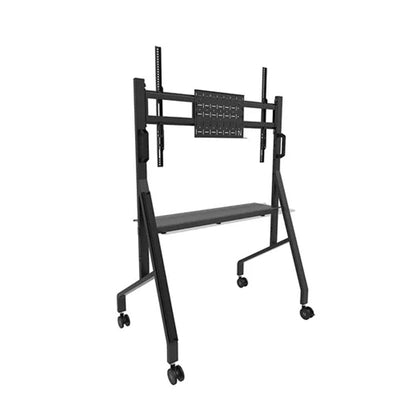 B-Tech Neomounts Large Mobile TV Floor Cart FL50-525BL1, mobile interactive display cart angled view