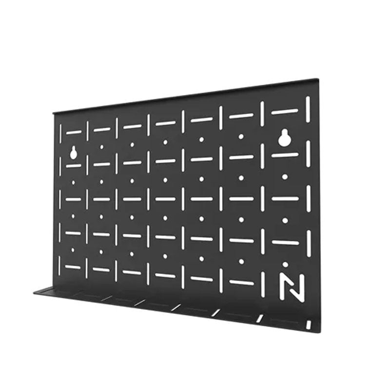 B-Tech Neomounts Large Mobile TV Floor Cart FL50-525BL1, perforated mobile cart equipment tray front view