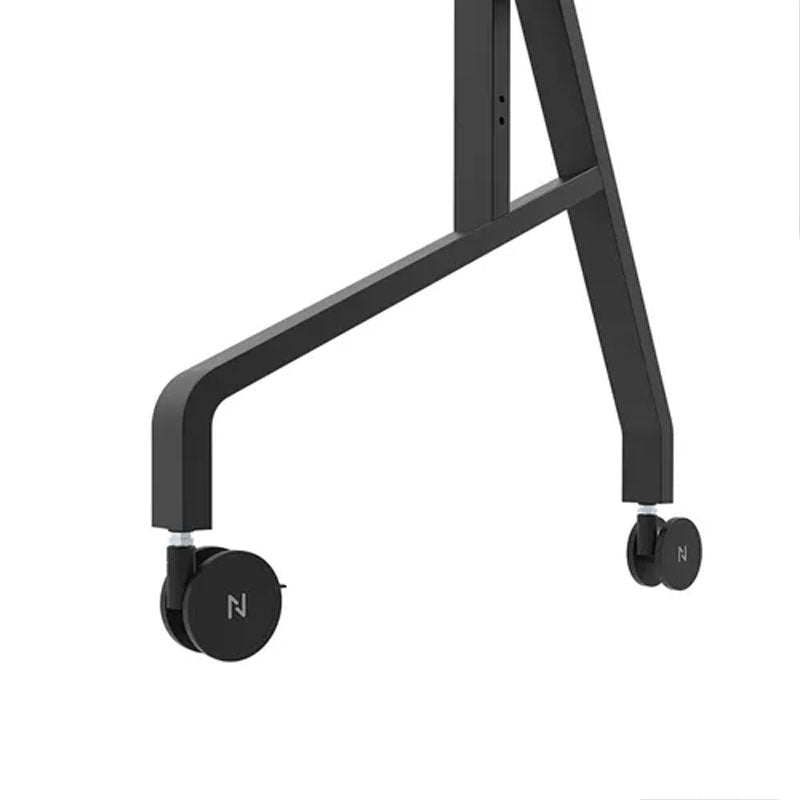 B-Tech Neomounts Extra Large Mobile TV Floor Cart FL50-575BL1, mobile display stand caster and base leg detail
