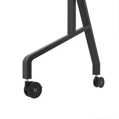 B-Tech Neomounts Extra Large Mobile TV Floor Cart FL50-575BL1, mobile display stand caster and base leg detail