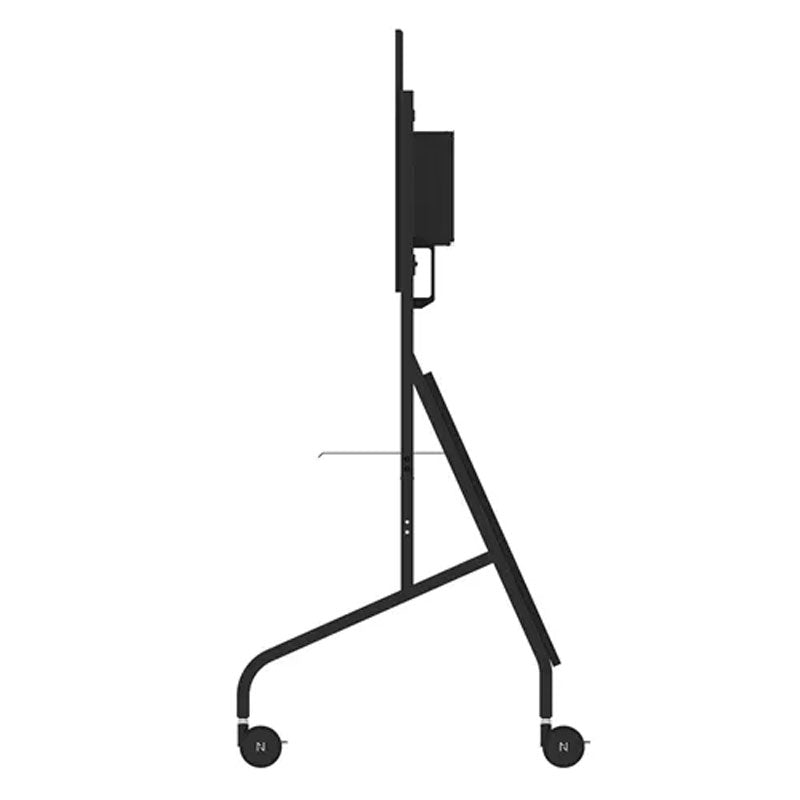 B-Tech Neomounts Extra Large Mobile TV Floor Cart FL50-575BL1, mobile display stand side profile