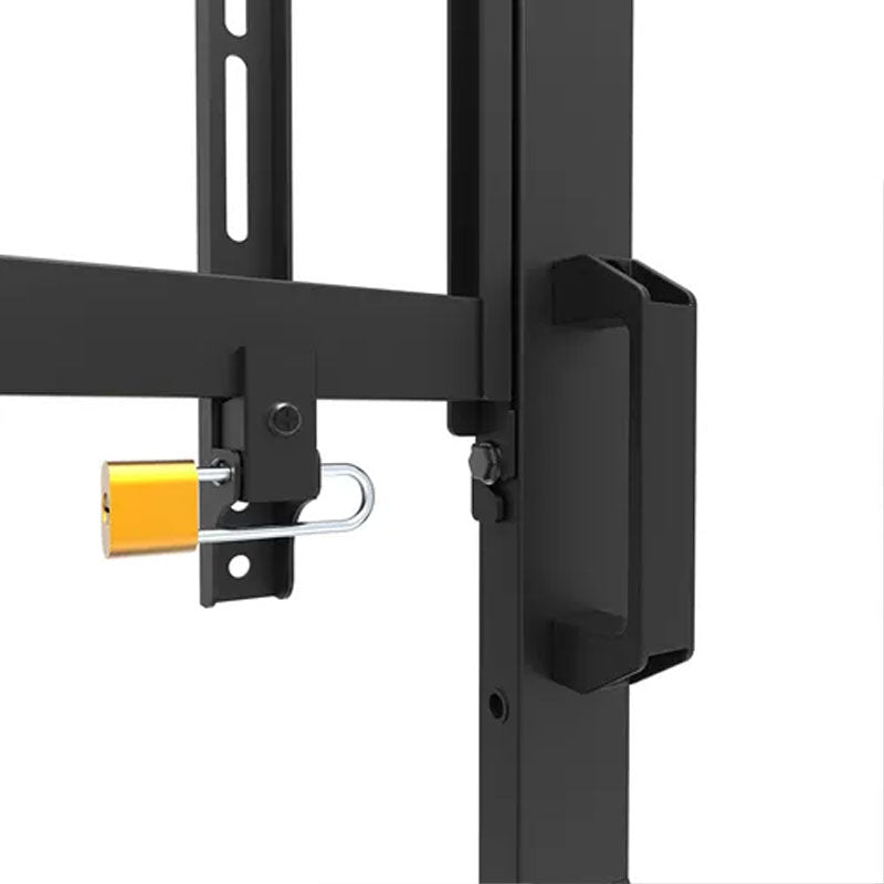 B-Tech Neomounts Extra Large Mobile TV Floor Cart FL50-575BL1, lockable height-adjustment handle detail