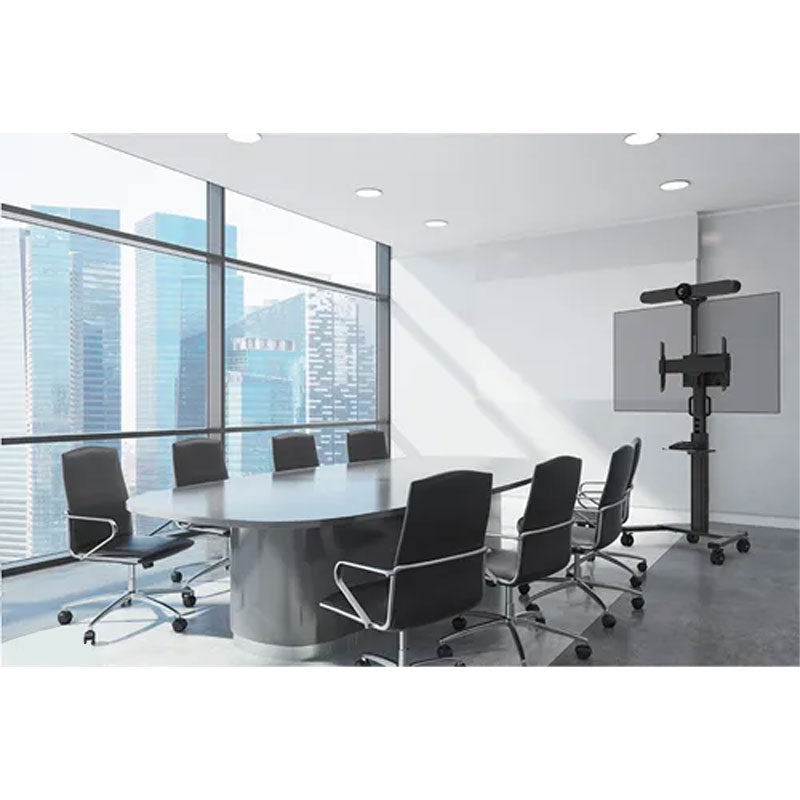 B-Tech Neomounts Large Mobile TV Floor Stand FL50S-825BL1, mobile display stand installed in conference room