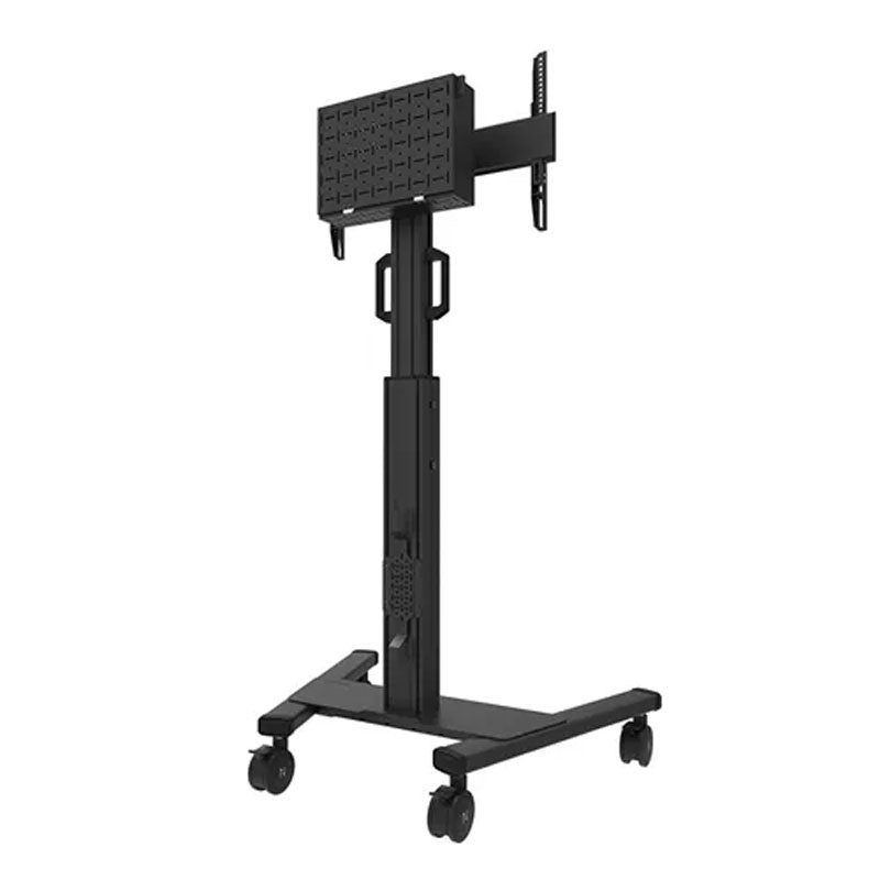B-Tech Neomounts Large Mobile TV Floor Stand FL50S-825BL1, mobile display stand rear three-quarter view