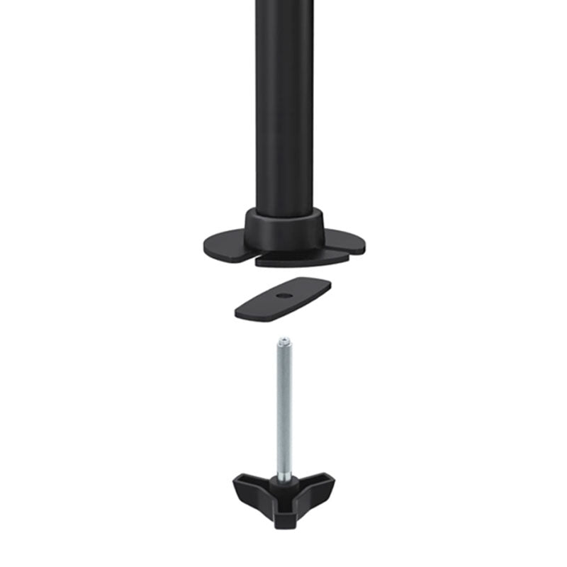 B-Tech Neomounts Quad Monitor Desk Mount NM-D335D4BLACK, floor display stand anchor hardware