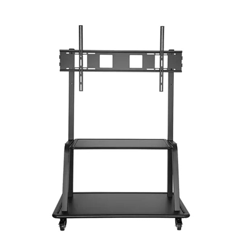 B-Tech Neomounts Extra Large Mobile TV Floor Cart NS-M4000BLACK, mobile display cart front view