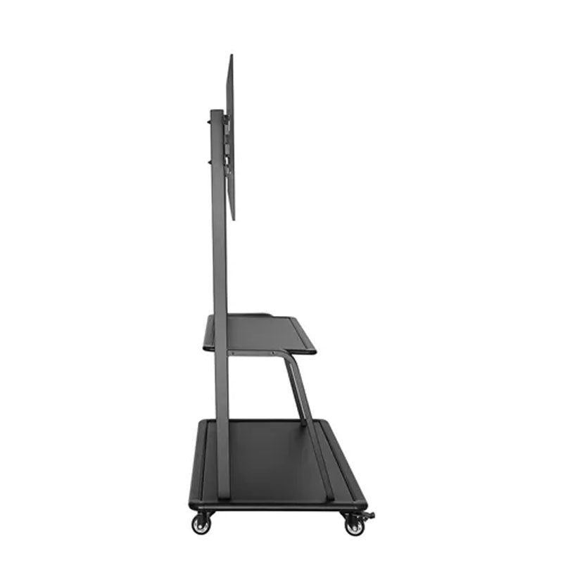 B-Tech Neomounts Extra Large Mobile TV Floor Cart NS-M4000BLACK, mobile display cart side view