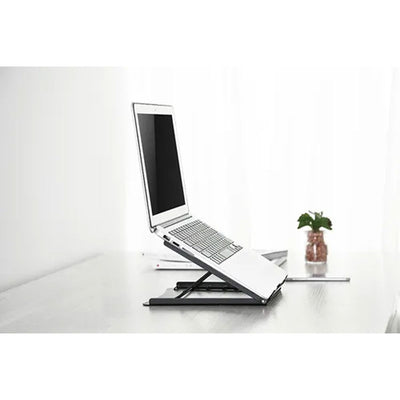 B-Tech Neomounts Foldable Laptop Stand NSLS075BLACK, laptop riser in desktop use