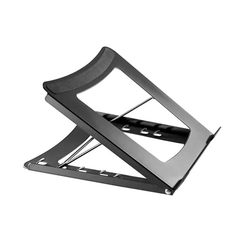 B-Tech Neomounts Foldable Laptop Stand NSLS075BLACK, adjustable laptop riser side angle