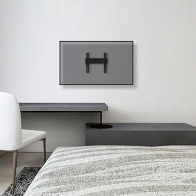 B-Tech Neomounts Medium Fixed TV Wall Mount WL30-350BL12, wall-mounted TV installed in bedroom