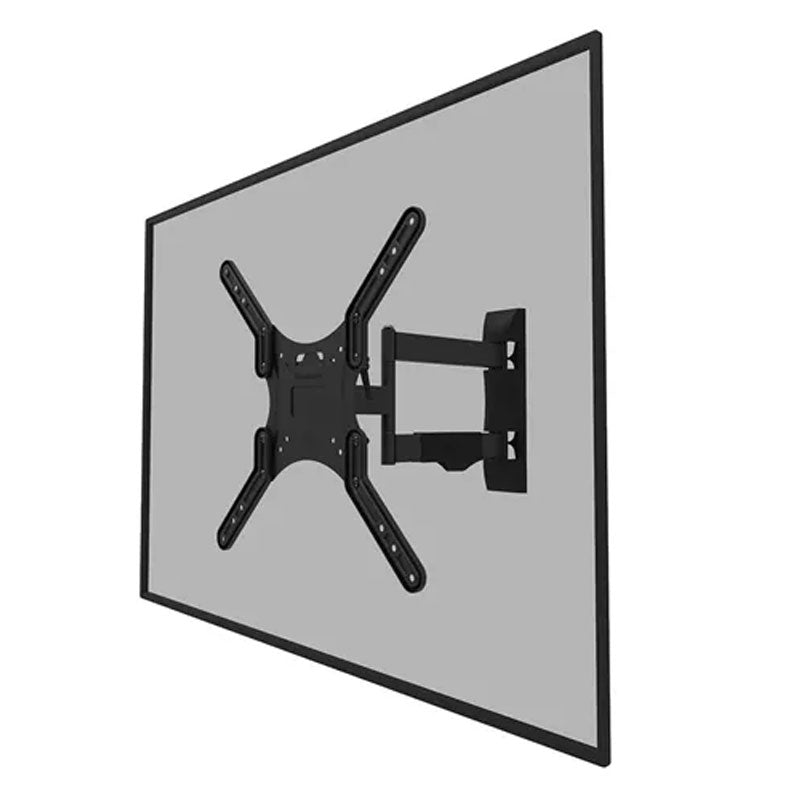 B-Tech Neomounts Large Full Motion TV Wall Mount WL40-550BL14, articulating wall mount installed rear view