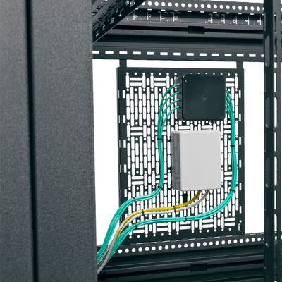 Middle Atlantic Stand Alone Rack BGR-19SA-27, installed equipment rack cable routing
