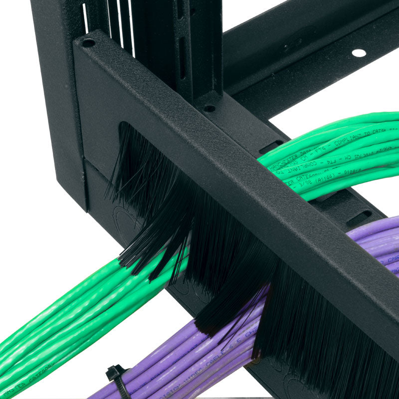 Middle Atlantic Stand Alone Rack BGR-19SA-27, cable pass-through brush detail