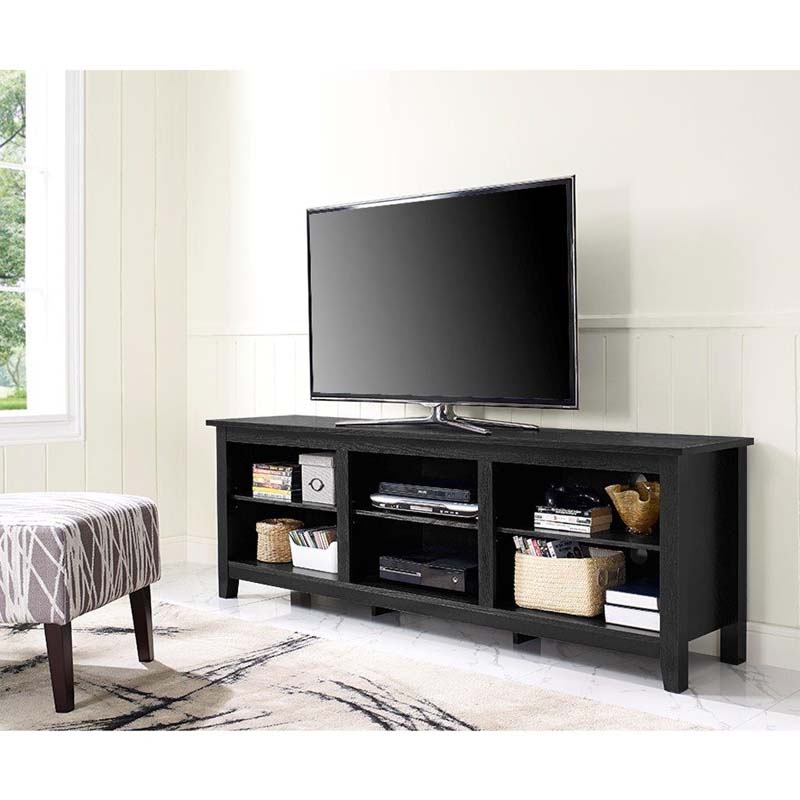Walker Edison Essentials 70 inch TV Stand (Black) W70CSPBL