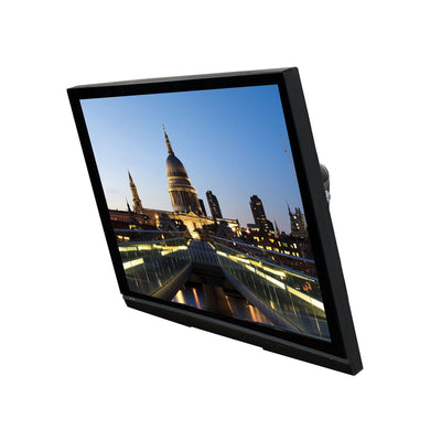 B-Tech Medium Tilt TV Wall Mount BT7523/B, portrait display in an angled front view