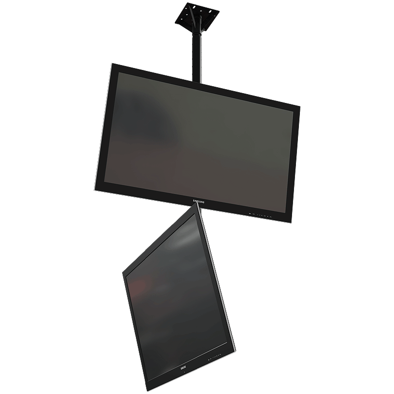 Crimson Large Dual TV Ceiling Mount C2K55V, dual-display ceiling mount, front perspective