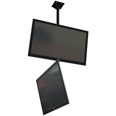 Crimson Large Dual TV Ceiling Mount C2K55V, dual-display ceiling mount, front perspective
