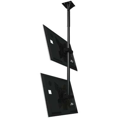 Crimson Large Dual TV Ceiling Mount C2K55V, dual-display ceiling mount, rear perspective