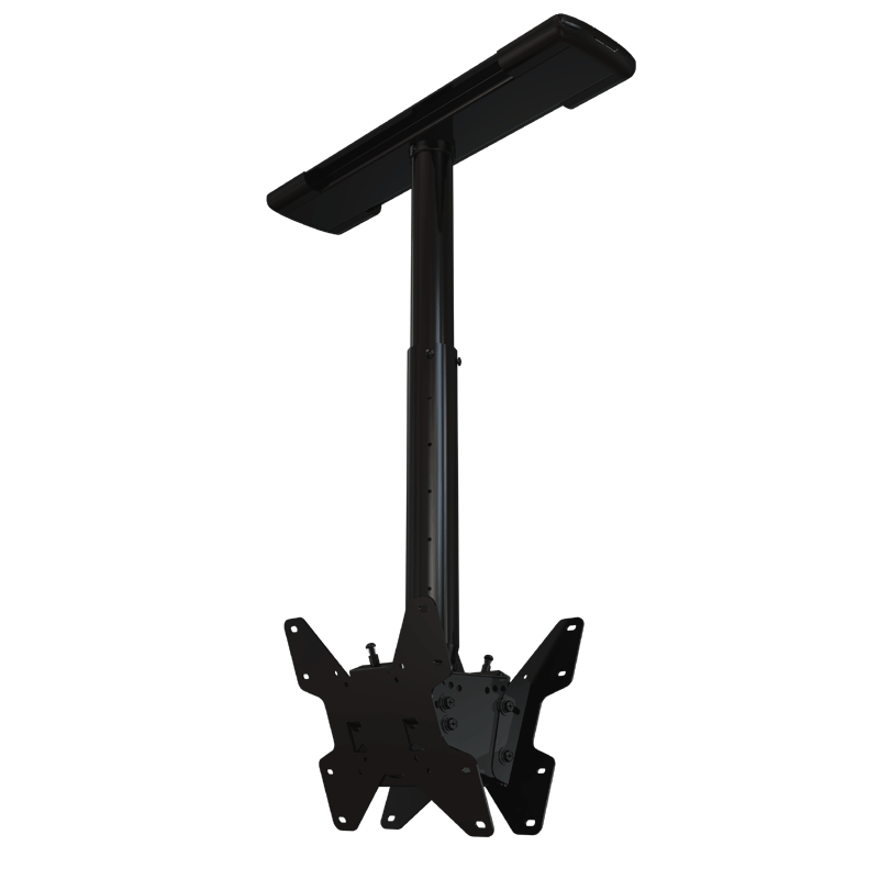 Crimson Adjustable Height Dual VESA Ceiling Mount with 2-3 ft Drop for 13-40 inch Screens (Black) C37D-36A