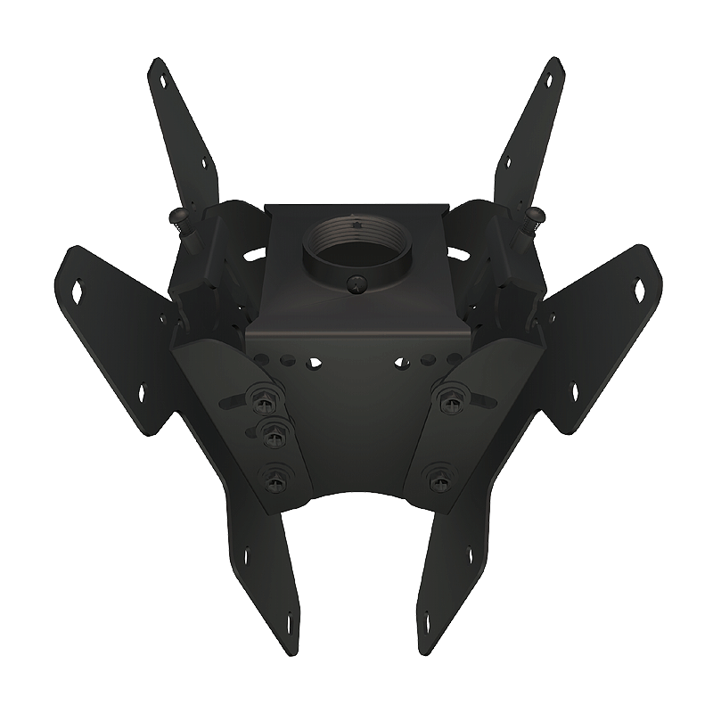 Crimson Medium Adj Height TV Ceiling Mount C37D-36A, universal projector mounting bracket underside view